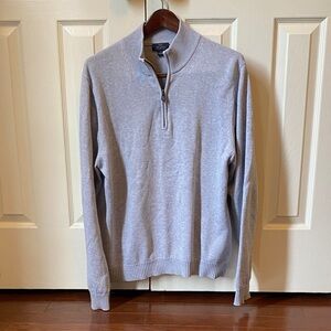 Brooks Brothers Men's Gray Half-Zip Sweater